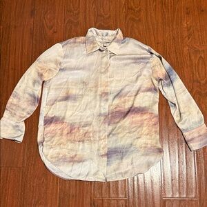 H&M Gray and Cream Shirt